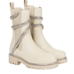 Shopdecimals Snakelike Rhinestone Platform Ankle Boots – 3‑Inch Height, Hand‑Set Sparkle & Non‑Slip Smoke‑Pipe Sole