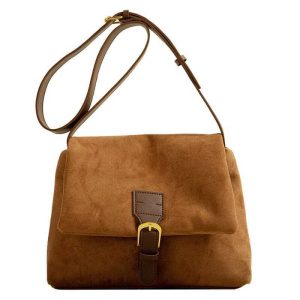Spacious Retro‑Style Messenger Bag for Women – Large 15‑inch Laptop Capacity, Soft Velvet Finish & Adjustable Strap – Shopdecimals