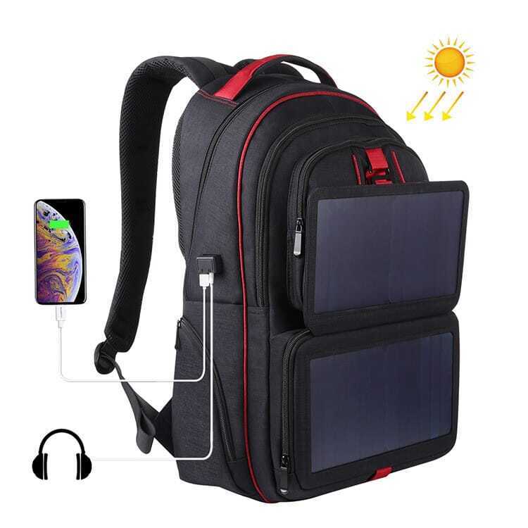 Charge Anywhere with 14 W Solar Backpack – 20 L Gear Pack, USB Port & Laptop Sleeve – Shopdecimals
