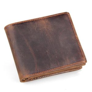 Ultra‑Light Horse‑Leather Men's Wallet – Slim 100×95×30 mm Design with Zip Coin Pocket & Card Slots – Shopdecimals