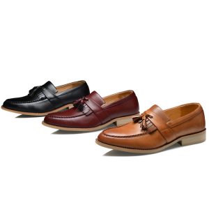 Lightweight 0.71 kg Pointed‑Toe Men’s Dress Shoes – All‑Day Comfort in Black, Red & Yellow | Shopdecimals