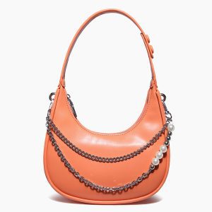 Lightweight Chain‑Strap Crossbody Bag with Spacious Zipper Pocket – Underarm Saddle Design for All‑Day Comfort | Shopdecimals