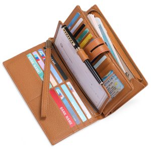 Shopdecimals Slim Cowhide Card Wallet – Light 0.25 kg, Holds 180 mm of Cards in 6 Vibrant Colors
