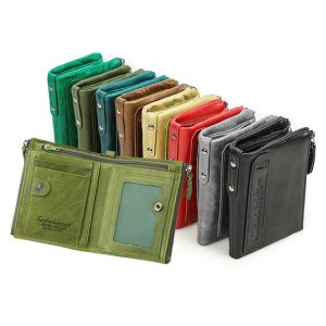 Ultra‑Light Genuine Leather Men’s Coin Purse – 0.11 kg, 11 Colors, Waterproof & Anti‑Theft Design – Shopdecimals