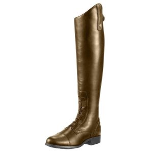 Ultra‑Light 0.76 kg Women’s Knight Equestrian Boots – Low‑Heel, Non‑Slip Rubber Sole, Black/Brown – Shopdecimals