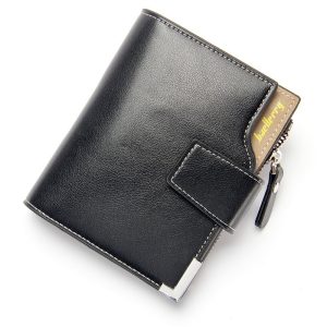 Shopdecimals Secure Zip Wallet with Vertical Buckle – Lightweight PU Leather Men’s Slim Organizer for Cards, Cash & Coins
