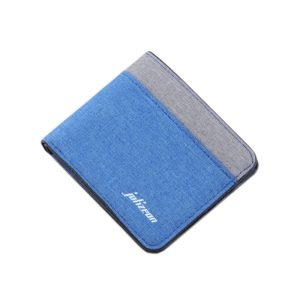Ultra‑Light Contrast‑Color Canvas Wallet for Men – 0.06 kg, 8 Card Slots & Zip Cash Compartment, Personalized Monogram – Shopdecimals