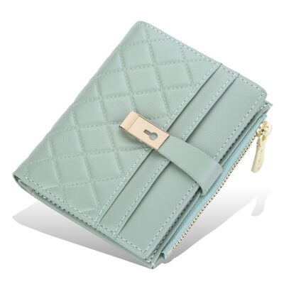 Sleek Zippered Multi‑Card Wallet for Women – Ultra‑Light PU Leather, 7 Vibrant Colors, Secure Cash Clip – Shopdecimals