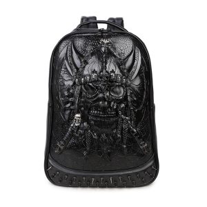46 L Waterproof Skull‑Head Backpack for Men – Light 1.28 kg Travel Bag with Laptop Sleeve, Air‑Cushion Straps – Shopdecimals