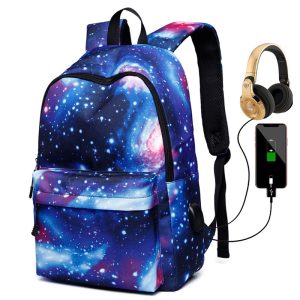Stay Powered All Day with Shopdecimals USB Charging Backpack – Lightweight 0.36 kg, 20‑35 L Capacity for Middle School Students, Four Vibrant Colors