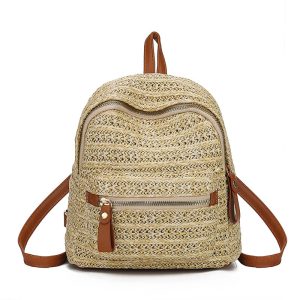 Feather‑Light Woven Straw Backpack – 0.28 kg, Spacious 30 × 15 × 30 cm for Travel & Daily Essentials – Shop Decimals