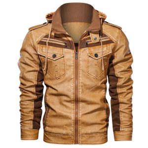 Wind‑Defying Lightweight Men’s Locomotive Leather Jacket – Durable PU, Hooded Zip Front, All‑Day Comfort – Shopdecimals