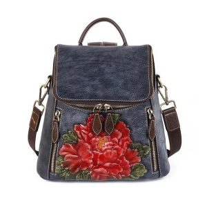 Spacious Full‑Head Leather Backpack – 1 kg, 15‑inch Laptop Sleeve, One‑Shoulder Comfort | Shopdecimals