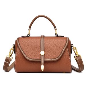 Lightweight Structured Square Shoulder Bag with Detachable Strap – Ultra‑Compact, Multi‑Pocket Leather for Travel & Work | Shopdecimals