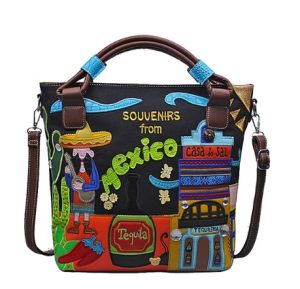 Lightweight Embroidered Canvas Tote – Adjustable Strap, 0.08 kg Comfort & Durable 30×33×10 cm Space – Shopdecimals