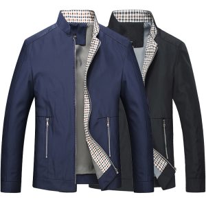 Feather‑Light Business Jacket for Men – 0.47 kg PU Leather, All‑Match Colors (Black/Navy/Red) – Shopdecimals Versatile Outerwear