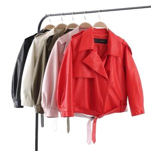 Lightweight PU Leather Motorcycle Jacket – 0.85 kg, Nine‑Point Sleeve Protection for Spring/Autumn Riding, Pink, White & Black Options – Shop Decimals