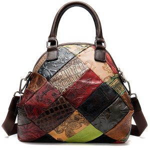 Lightweight Ethnic Handbag – 0.65 kg, Spacious Zipper Pockets & Unique Random Stitch Design – Shopdecimals Exclusive