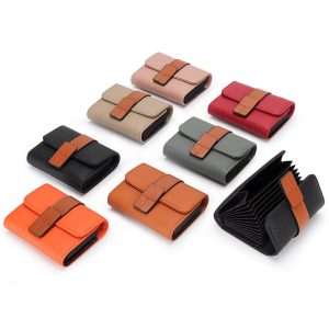 Ultra‑Light Genuine Leather Card Holder – 8 Card Slots + Coin Pocket, 0.09 kg, 7 Chic Colors – Shopdecimals