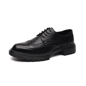 Elevate Your Look with 1 kg Platform Leather Brogue Shoes for Men – Comfortable Height Boost – Shop Decimals