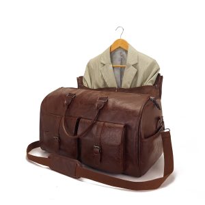 Wrinkle‑Free Travel with Ultra‑Light PU Leather Garment Bag – 300 cm Capacity, Fold‑Flat Design, 1.38 kg – Shopdecimals