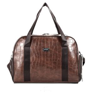 Waterproof PU Leather Travel Bag with Wet/Dry Compartments – 20‑35 L, 17‑inch Carry‑On, Anti‑Theft – Shop Decimals