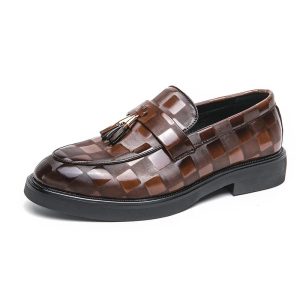 All‑Day Comfort Dress Shoes for Men – Microfiber Leather, One‑Foot Kick Closure, Sizes 38‑47 – Shopdecimals