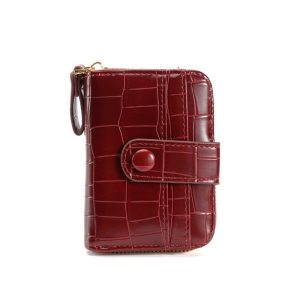 Ultra‑Light Crocodile‑Pattern Card Holder with Zippered Closure – Holds Up to 12 Cards, ID & Coins, Keeps Essentials Organized – Shopdecimals