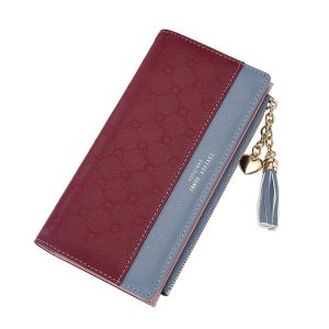 Shopdecimals Women's Long Zip Wallet – Featherlight PU Leather, 210 mm Length, 5 Vibrant Colors, Full‑Zip Security & Organized Compartments