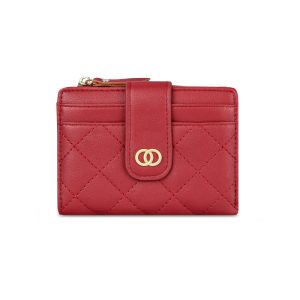 Lightweight Multi‑Card Coin Purse with Fragrant Embroidery – Slim 2‑Fold Women’s Wallet, 7 Colors – Shopdecimals
