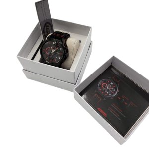Red Leather Chronograph Watch with Detachable Wristpad – Precise Timing & Custom Fit for the Modern Gentleman | Shopdecimals