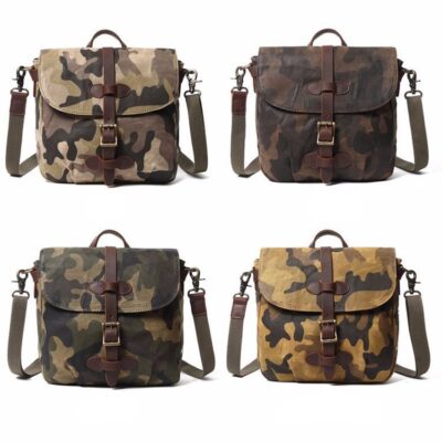 Waterproof Canvas Messenger Bag – Feather‑Light 0.46 kg, Fits 13″ Laptop, Camouflage Design – Shopdecimals