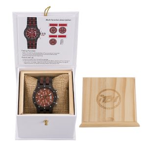 Eco‑Friendly Elegance: Hand‑Crafted Walnut & Ebony Quartz Watch – Precise Japanese Movement, Water‑Resistant Chain Strap – Shopdecimals Exclusive