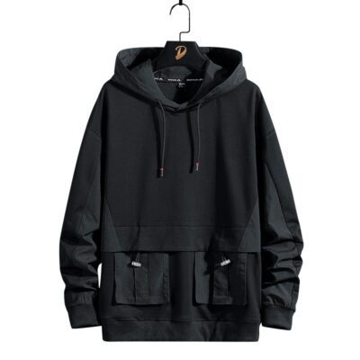 Lightweight Long‑Length Hooded Sweatshirt for Men – Loose Fit, 350 cm Coverage, Plus Sizes – Shopdecimals