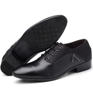 Ultra‑Lightweight Men’s Leather Business Shoes – 0.88 kg Comfort, Pointed Toe – Black, Brown & Yellow – Shopdecimals