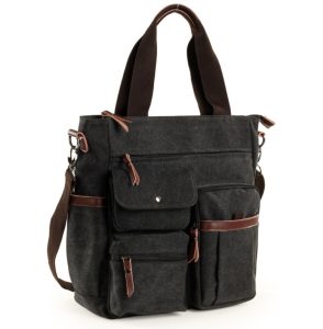Ultra‑light 0.9 kg Canvas Messenger Bag – Vertical One‑Shoulder Design Fits A4, Laptop & Phone – Shopdecimals