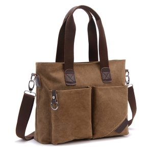 Ultra‑Light 0.58 kg Canvas Briefcase – 20‑35 L Capacity, Fits 15‑inch Laptop, Four Pro Colors – Shopdecimals