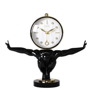 Instant Glance Large‑Face Desktop Clock – Nordic Metal Design, Dual‑Color Green/White, Stable 1.9 kg Build – Shopdecimals