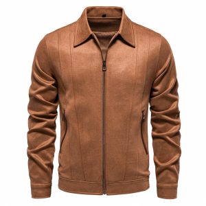 Lightweight Suede Zip‑Front Jacket – Warm Winter Coat for Men, 4 Colors, S‑XXL – Shopdecimals