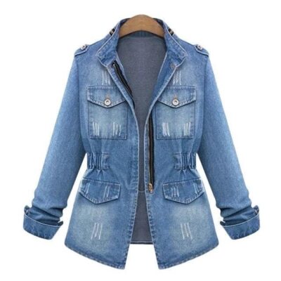 Ultra‑Light Women’s Denim Jacket – Loose Fit, Rich Blue, Inclusive Sizes S‑5 XL – Shop Decimals