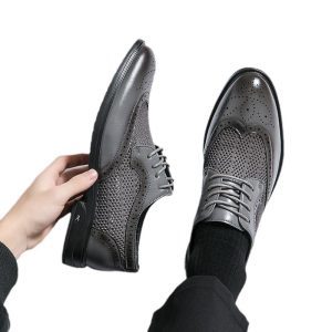 Breathable Leather Dress Shoes for Men – Ultra‑Light 0.75 kg, Round‑Toe Formal Wear – Shop Decimals