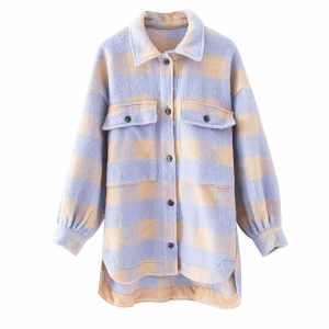 Ultra‑Light Plaid Long‑Sleeve Coat – 0.8 kg, 350 cm coverage for all‑day warmth | Shopdecimals