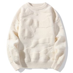 Warmth‑Locked Fleece‑Lined Plus‑Size Sweater for Men – Loose Fit, Thickened Knit, 0.55 kg, 4 Colors | Shopdecimals
