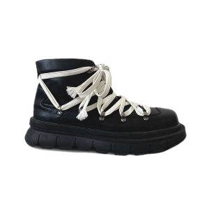 Lightweight High‑Top Men's Boots with Ankle Support – Black Cowhide Martin Sneakers, Sizes 38‑44 | Shopdecimals