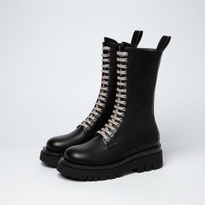 All‑Day Comfort Women’s Lace‑Up Boots with Thick Shock‑Absorbing Sole – High Heel Stability – Shop Decimals