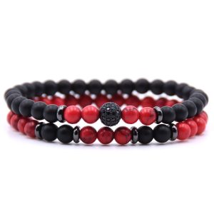 Vibrant 6 mm Natural Stone Bracelet with Micro‑Inlaid Zircon – Lightweight, Color‑Rich Fit for Any Wrist – Shopdecimals