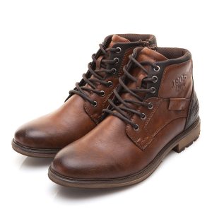 Lightweight Vintage Martin Boots for Men – 0.72 kg PU Leather, Low Heel, Dual Black/Brown, Sizes 39‑46 – Shopdecimals
