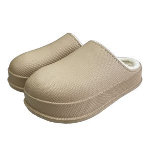 Waterproof Non‑Slip Plus‑Size Couple Slippers – Warm Cotton Comfort for Autumn/Winter | Shopdecimals