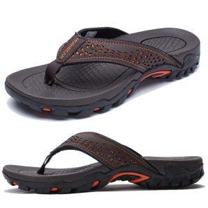 Shopdecimals Men's Sports Flip‑Flops – Lightweight 0.39 kg, 300 mm Cushioned Footbed & Wide 200 mm Strap for Beach & Outdoor Comfort
