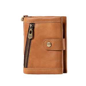 Ultra‑Light Zip‑Close Genuine Leather Women’s Wallet – Secure Card Storage, Slim 0.30 kg Design – Shopdecimals